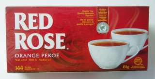 RED ROSE 100% Natural TEA Orange Pekoe 144 Tea Bags New  