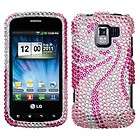Pink Tail Crystal Diamond BLING Hard Case Phone Cover f