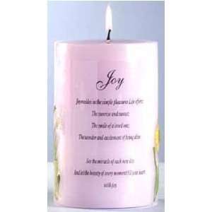  Joy Candle with Dried Flowers