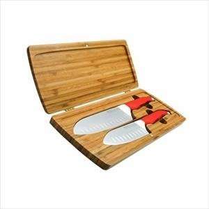  Rachael Ray Furi 2 pc Knife Set with Bamboo Case Kitchen 