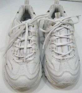 Skechers Womens White Tennis Athletic Walking Trainers Sneakers Shoes 