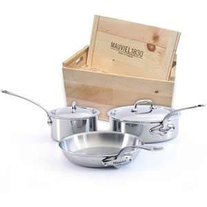  MCook Stainless Steel Cookware 5 piece Set, cast stainless 