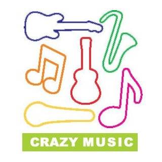 Crazy Bandz Shaped Rubber Bands Bracelets 24Pack Music