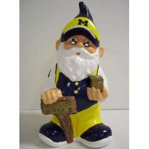   Michigan Wolverines Official Good Luck Gnome Bank