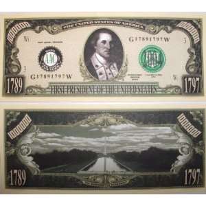   of 100 president George Washington Million Dollar Bill Toys & Games