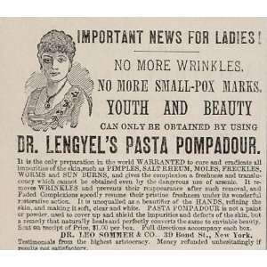  1887 Ad Dr. Lengyel Pasta Pompadour Beauty Skin Cream 