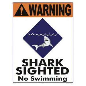  Sign Warning Shark Sighted 6616Wa1824E