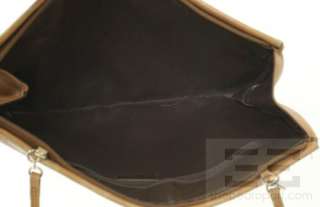 Fendi Vintage Cognac Brown Leather Lizard Embossed Crossbody Bag 