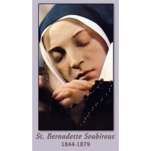    Saint Bernadette of Lourdes Holy Prayer Card 