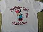 Minnie Mouse personalize birthday boy girl toddler shirt baby one 
