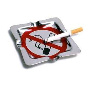  Suck UK No Smoking Asy Tray  Silver Polished Steel