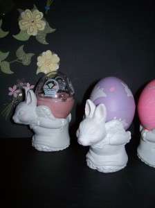 Hallmark Merry Miniature Rabbit Easter Egg Holders RARE  