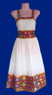  Exquisite ሳባ ጥበብ (Saba Tibeb) Design Ethiopian Cotton Dress