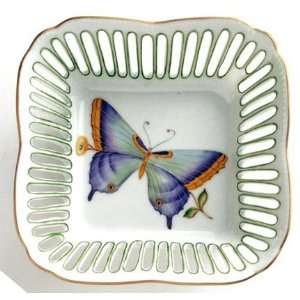  Anna Weatherley Butterfly Small Square Dish Green 5 X 5 