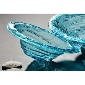  Ultramarine small rimmed serving bowl Handmade glass 12 1 