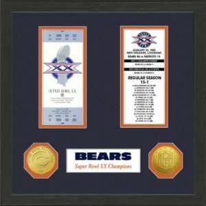  Chicago Bears SB Championship Ticket Collection 