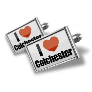 Cufflinks I Love Colchester region East of England, England   Hand 