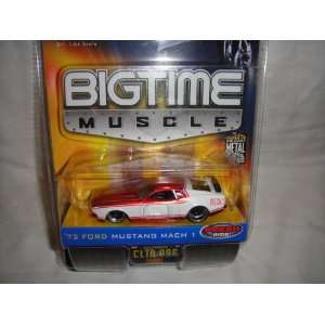  JADA 164 BIG TIME MUSCLE RED AND WHITE 1973 FORD MUSTANG 