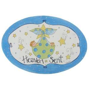  The Kids Room Heaven Sent with Baby Boy in Blanket Oval 