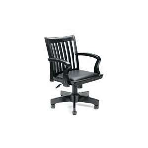  Boss Black BankerS Chair W/ Leather Seat