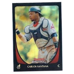   Refractor #6 Carlos Santana Cleveland Indians