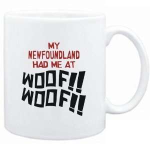  Mug White MY Newfoundland HAD ME AT WOOF Dogs Sports 