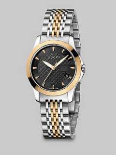 Gucci   Stainless Steel & Pink Gold PVD Watch    
