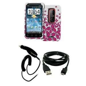   Car Charger (CLA) + USB Data Cable for Sprint HTC EVO 3D Electronics