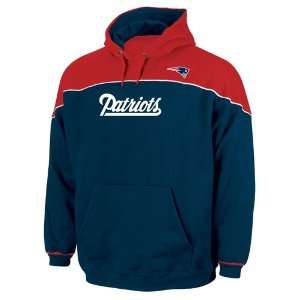 New England Patriots Nfl Blitz Hooded Fleece Pullover (Black) (Medium 