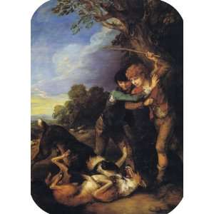   Boys with Dogs Fighting Gainsborough MOUSE PAD