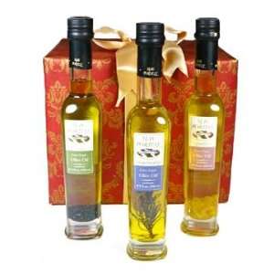 Three Flavored Olive Oils in a Gift Box Grocery & Gourmet Food