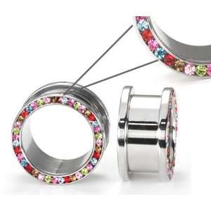 DE COLORES #2 Threaded Tunnel High Polish Steel Ear Jewelry   Price 