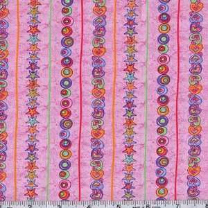  45 Wide Lucky Charms Stripe Pink Fabric By The Yard 