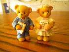 enesco cherish ed teddies 1999 set of 2 bears with