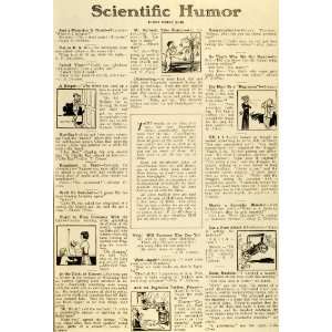 1920 Article Scientific Humor Science Jokes Gish Bacigalupi Dowden 