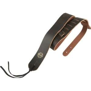   Italian Leather Urban Decay Guitar Strap Black Musical Instruments