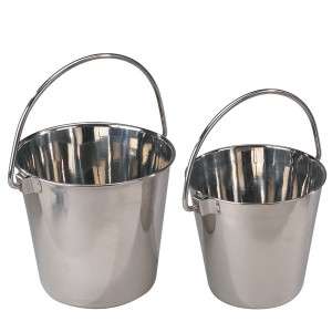 ProSelect Stainless Steel Contour Handled Dog Pail 9 Qt  