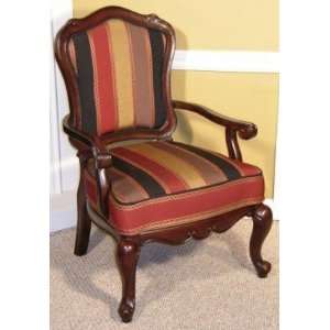  Bernards Furniture Cherry Multi Stripe Box Seat Accent 