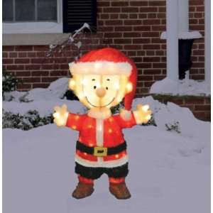  Peanuts 32in 3d Lighted Soft Tinsel Christmas Santa 