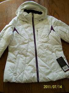 Womens ZeroXposur Hooded Down Jacket Coat White Medium 097046338693 