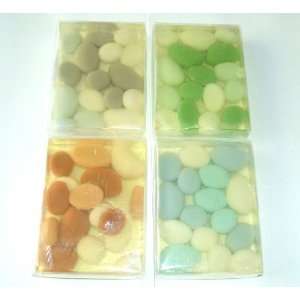  Assorted Stones Glycerin Soaps, 4 Bars. Beauty