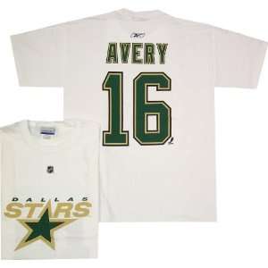  Dallas Stars Steve Avery White T Shirt Reebok Sports 