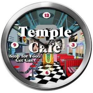  TEMPLE 14 Inch Cafe Metal Clock Quartz Movement
