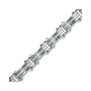   Link Bracelet in Stainless Steel   8.5 MENS DIA BRACELETS Jewelry