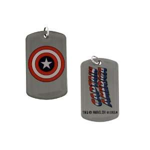  Captain America Shield Dog Tag Necklace 