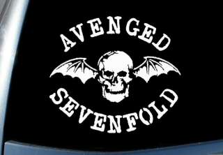 Avenged Sevenfold Deathbat Window Sticker A7X Rev 8  