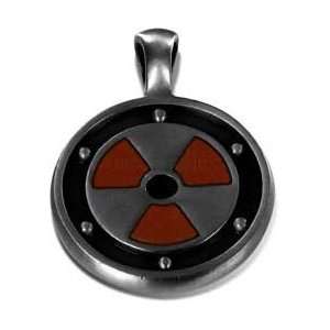 Nuclear Black Metal with Brown Leather Bico Pendant 