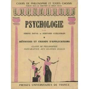  Psychologie 1 Méthodes et champs dapplication 