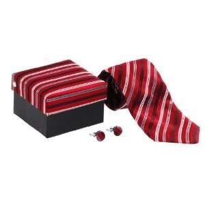  Designer Maroon Tie with Cufflinks 