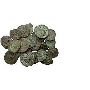  Lot of 22 Coin Ancient Jewish Bronze Coins, c. 104 B.C 